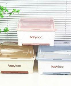 Khay úp bát đũa, có chân cắm bình sữa BabyBoo có hộp đựng